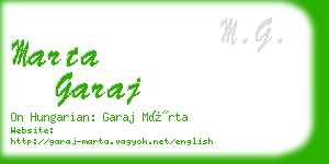 marta garaj business card